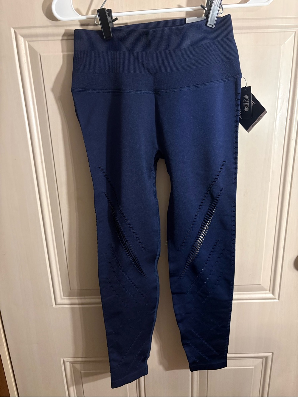 Victoria's Secret Navy Blue High-Waist Leggings MEDIUM Women’s Gym Active